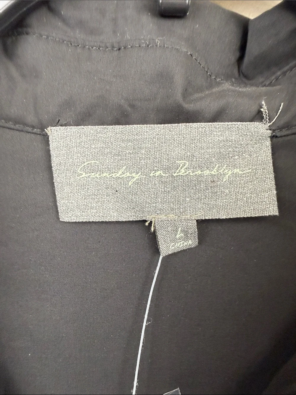 Anthropologie Sunday in Brooklyn Classic Black  cut our Shirt Dress large - Picture 3 of 13
